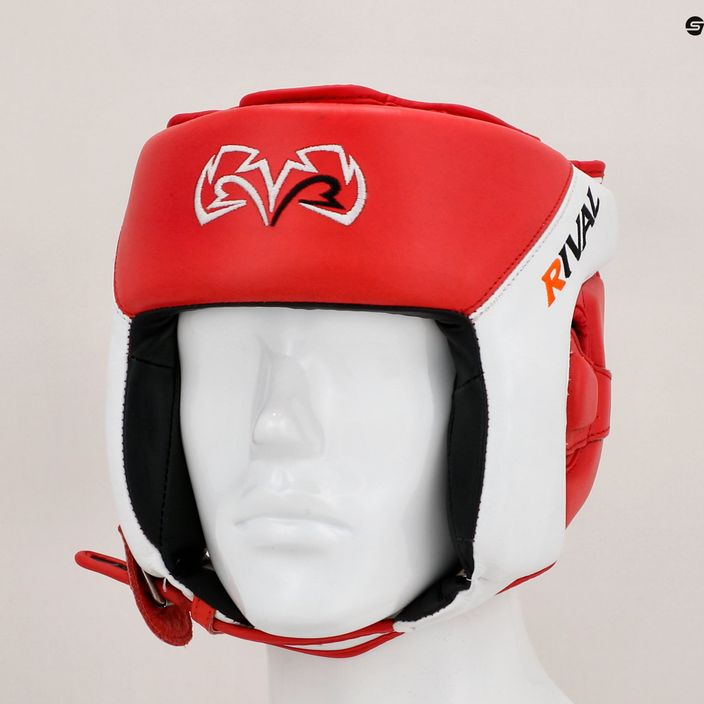 Rival Amateur competition boxing helmet headgear red/white 12