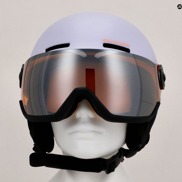 Children's ski helmet Salomon Orka Visor evening haze 11