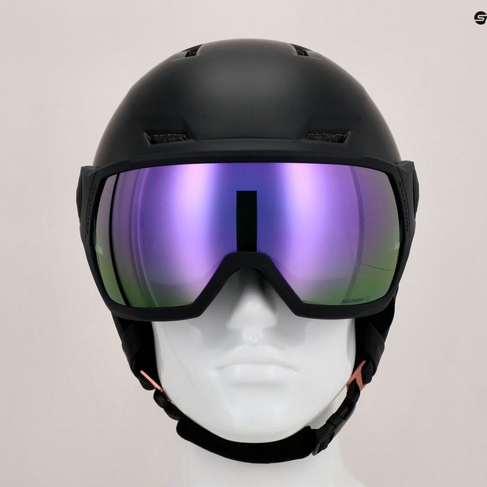 Ski helmet Salomon Icon LT Visor S2 black/pink/gold 12