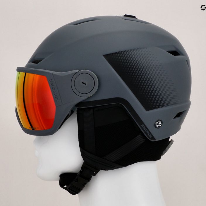 Salomon Pioneer LT Visor S2 ski helmet ebony/red 11