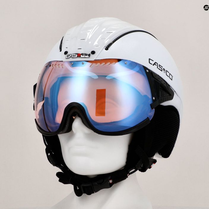 Ski helmet CASCO SP-2 Photomatic Visor structured white glossy 9
