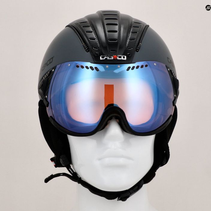 Ski helmet CASCO SP-2 Photomatic Visor structured arsenic gray / red 9