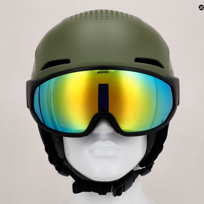 Alpina Alto Q-Lite olive matt ski helmet 12