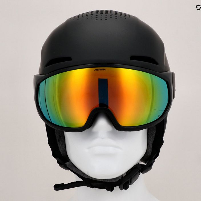 Alpina Alto Q-Lite black matt/gold mirror ski helmet 11