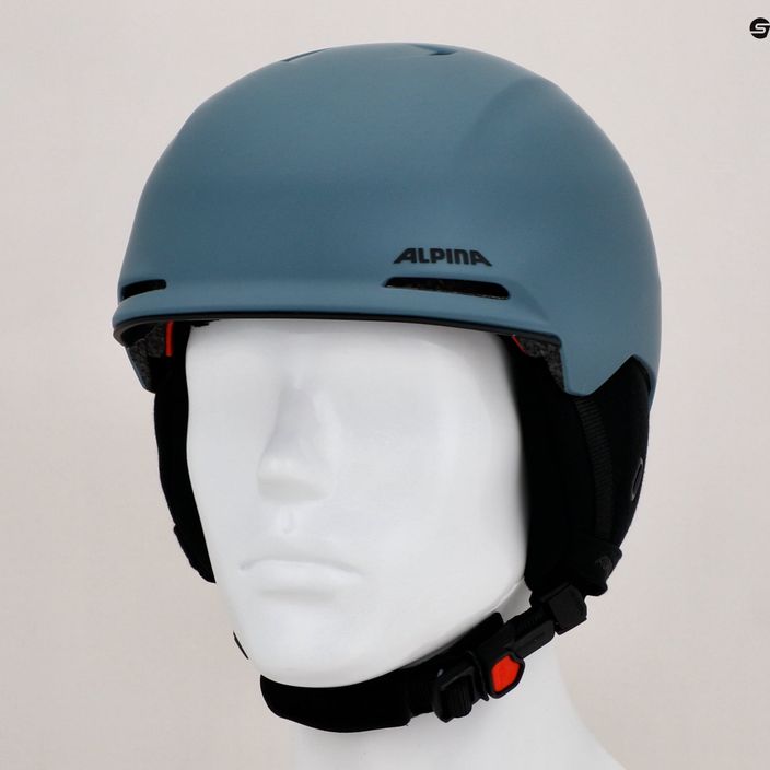 Alpina Brix dirt/blue matt ski helmet 10