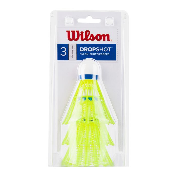 Wilson Dropshot Clamshel badminton shuttlecocks 3 pcs yellow WRT6048YE+ 2