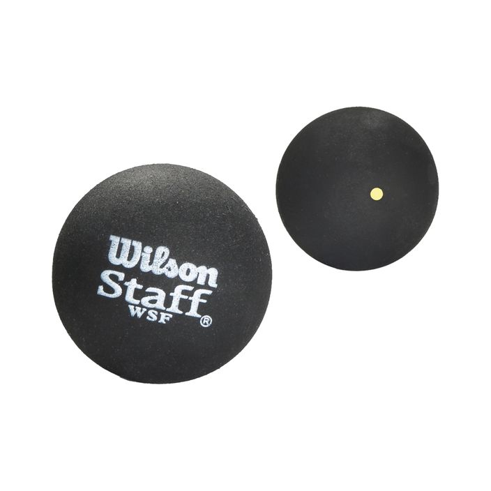 Wilson Staff Squash Ball Yel Dot 2 pcs black WRT617800+. 2