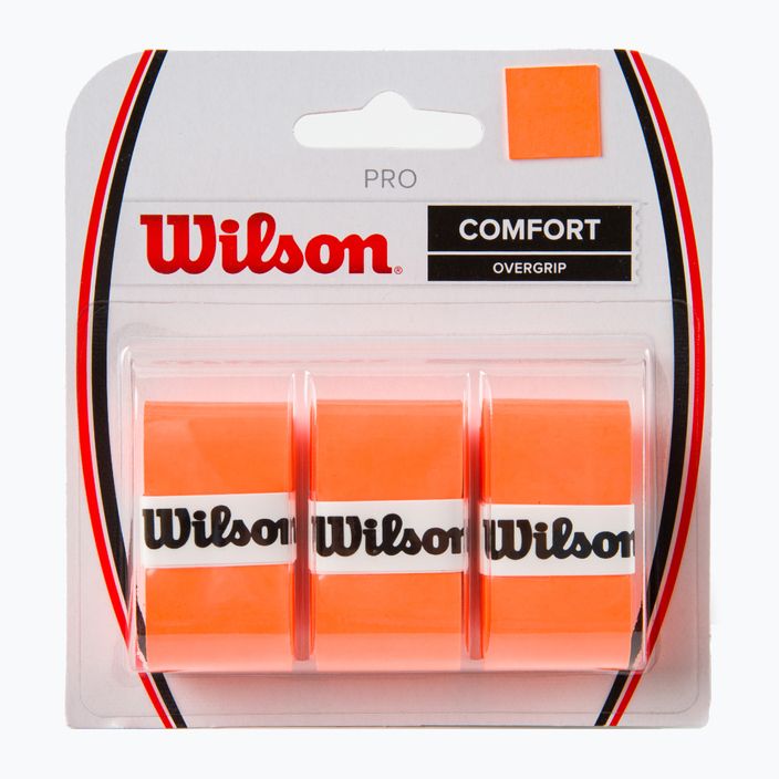 Wilson Pro Comfort Overgrip tennis racket wraps 3 pcs orange WRZ470820+