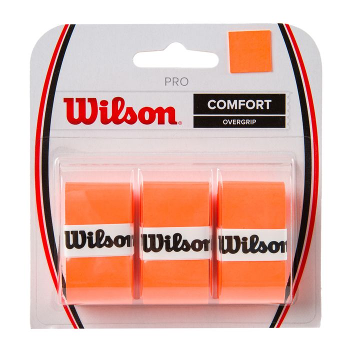 Wilson Pro Comfort Overgrip tennis racket wraps 3 pcs orange WRZ470820+ 2