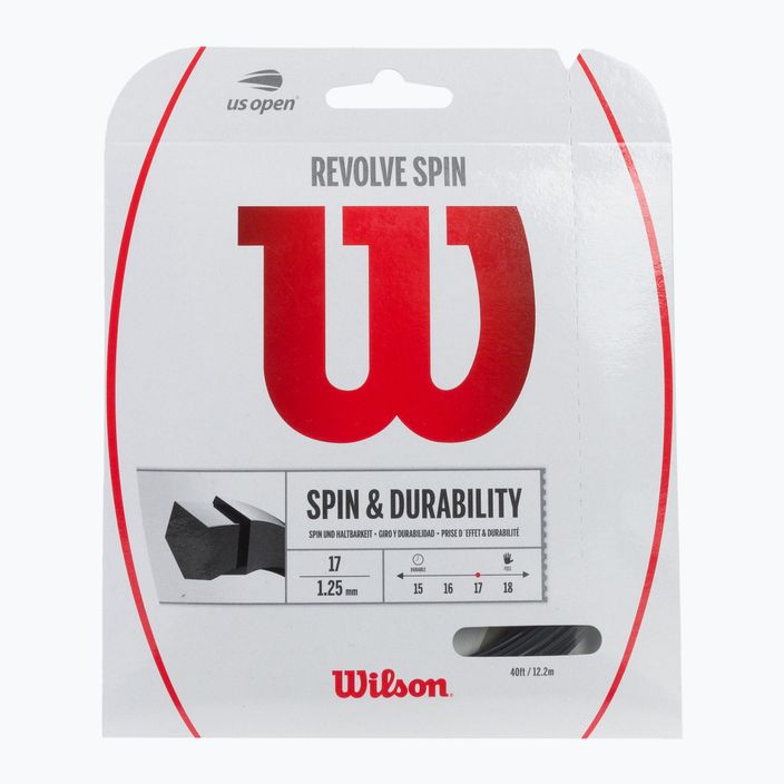 Wilson Revolve Spin 17 Set tennis string 12.2m black WRZ958900+