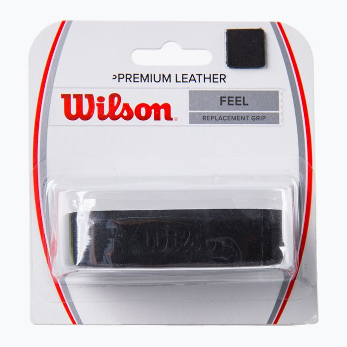 Wilson Premium Leather Grip tennis racket wrap black WRZ470300+