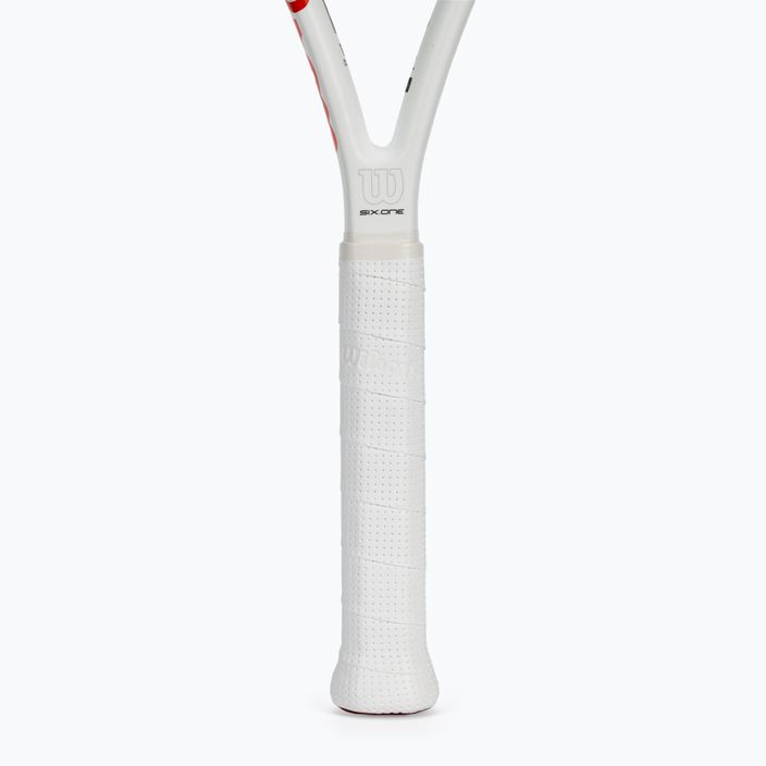 Wilson Six.One Lite 102 CVR tennis racket red and white WRT73660U 4