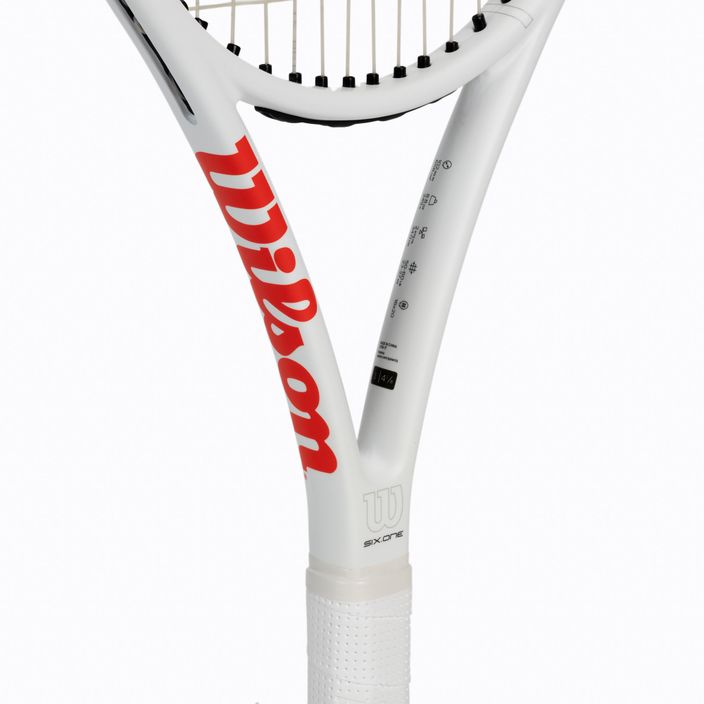 Wilson Six.One Lite 102 CVR tennis racket red and white WRT73660U 5