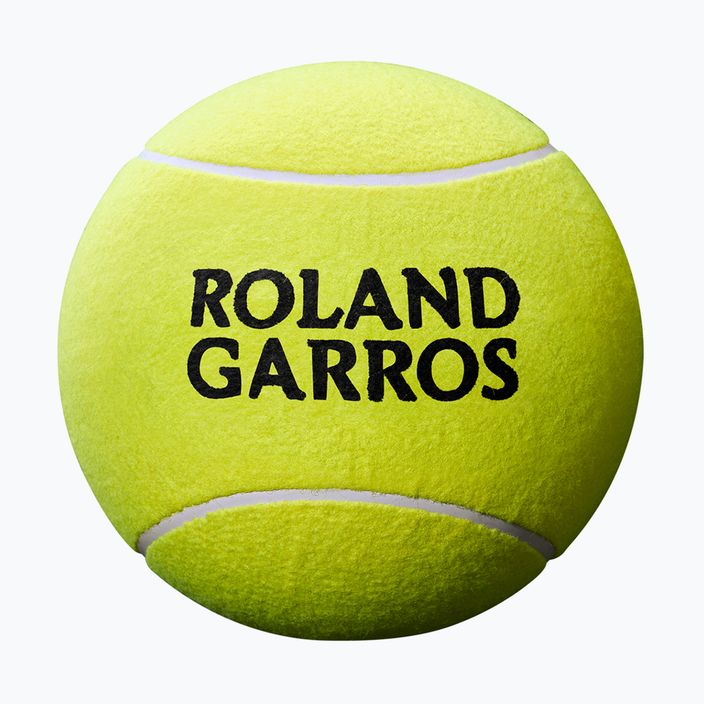 Wilson Roland Garros Mini Jumbo 5" yellow autograph tennis ball 2