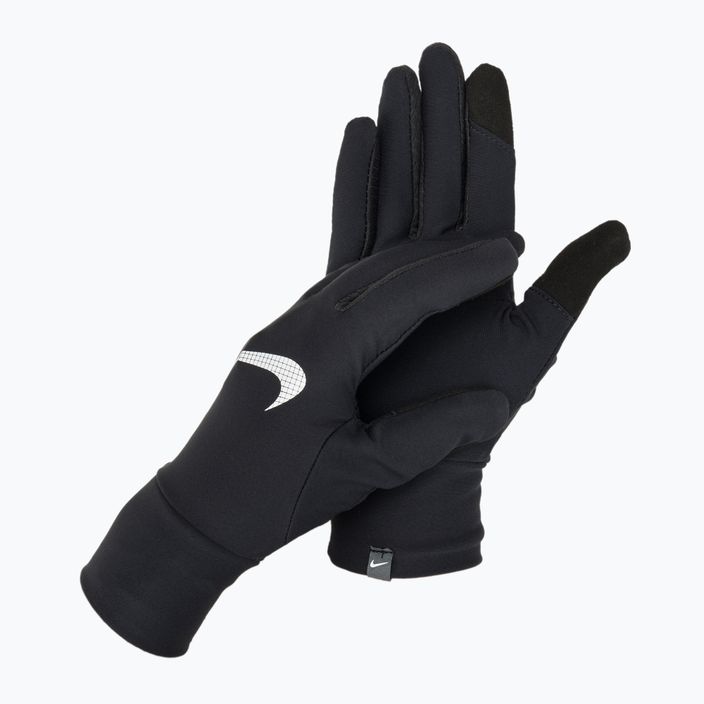 Men's Nike Essential Running cap + gloves set black/black/silver 2