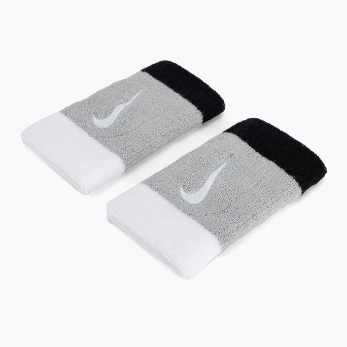 Nike Swoosh Doublewide Wristbands 2 pcs grey/black N0001586-016
