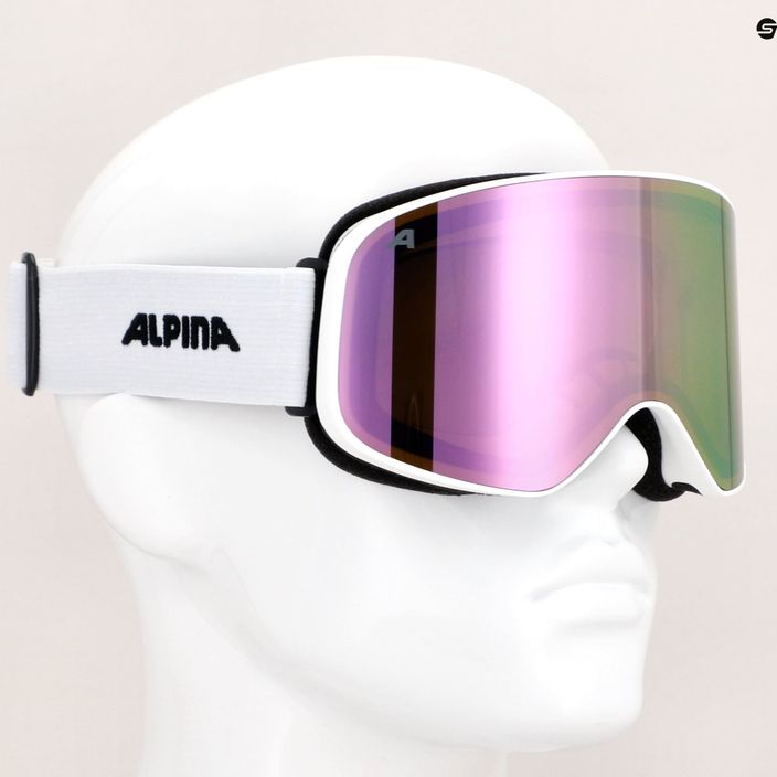 Alpina Slope Q-Lite S2 white matt/rose ski goggles 5