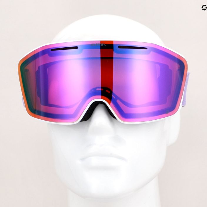 Alpina Nendaz Q-Lite S2 white/lilac matt/lavender ski goggles 9