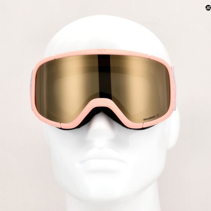 Salomon Lumi Flash tropical peach/flash gold children's ski goggles 10