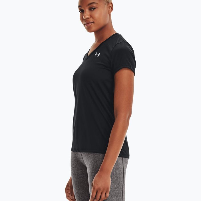 Under Armour Tech SSV women's training t-shirt - Solid black and silver 1255839 3