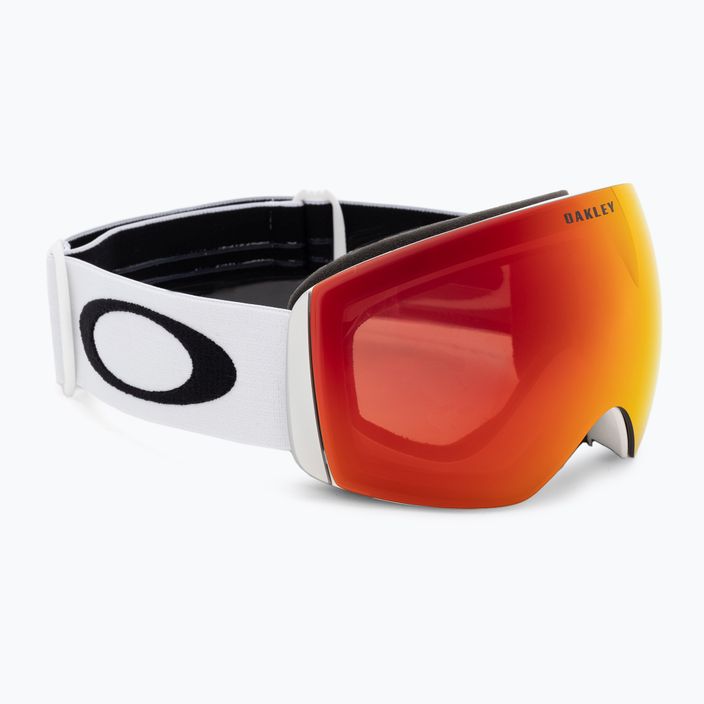 Oakley Flight Deck matte white/prizm snow torch iridium ski goggles OO7050-35