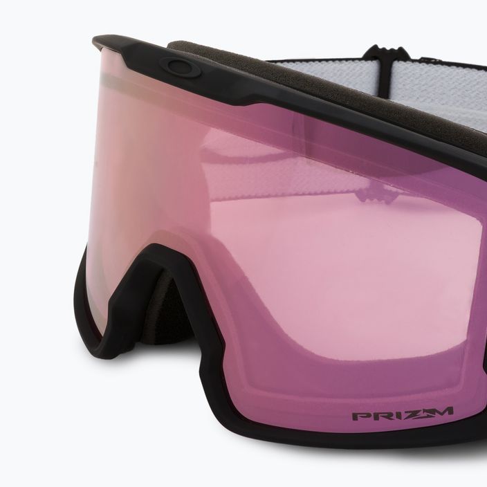 Oakley Line Miner matte black/prizm snow hi pink iridium ski goggles OO7070-06 5