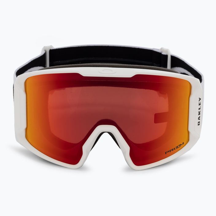 Oakley Line Miner matte white/prizm snow torch iridium ski goggles OO7070-13 2
