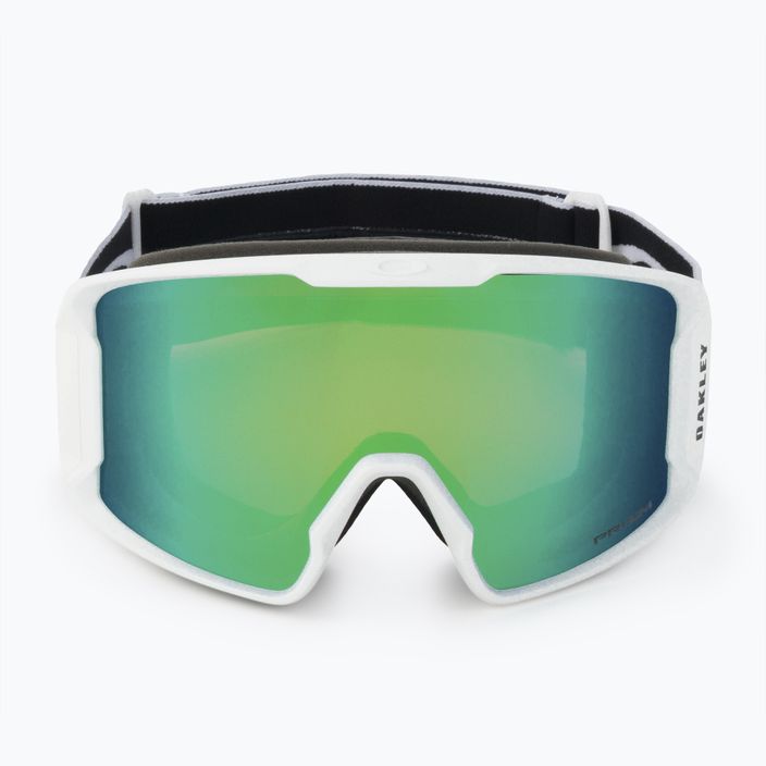 Oakley Line Miner matte white/prizm snow jade iridium ski goggles OO7070-14 2