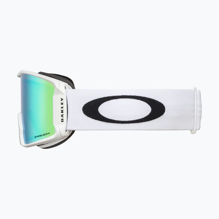 Oakley Line Miner matte white/prizm snow jade iridium ski goggles OO7070-14 8