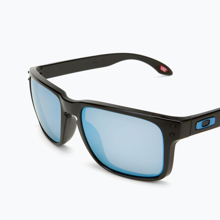 Oakley Holbrook polished black/prizm deep water polarized sunglasses 0OO9102 5