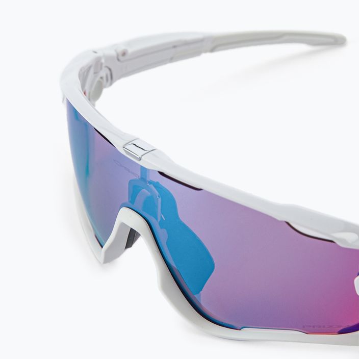 Oakley Jawbreaker polished white/prizm snow sapphire cycling glasses 0OO9290 4