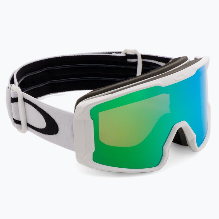 Oakley Line Miner matte white/prizm snow jade iridium ski goggles OO7093-08