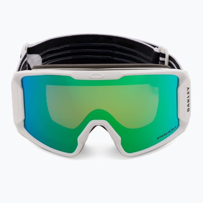 Oakley Line Miner matte white/prizm snow jade iridium ski goggles OO7093-08 2