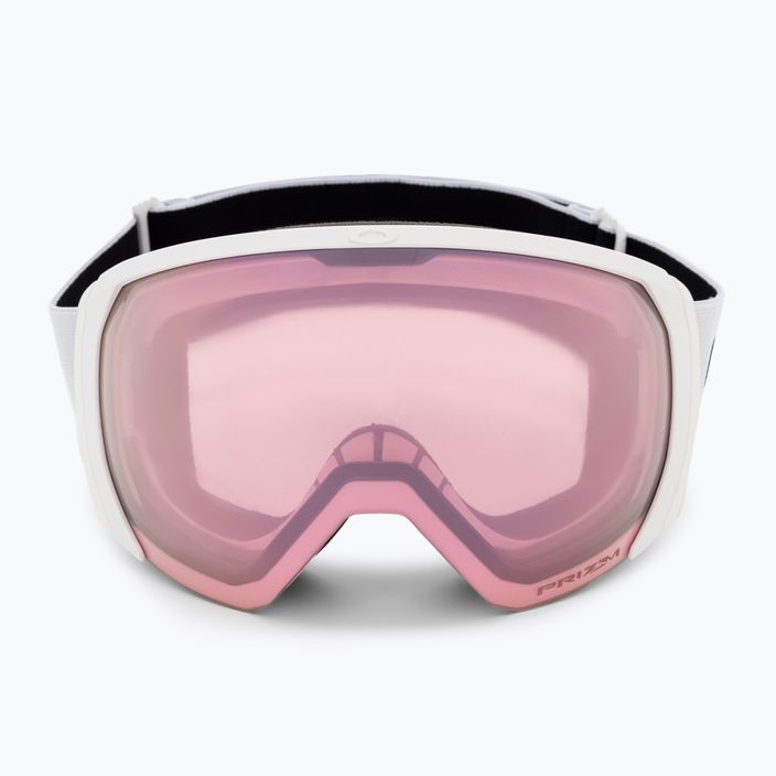 Oakley Flight Path matte white/prizm snow hi pink iridium ski goggles OO7110-09 2