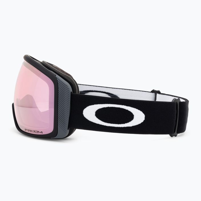 Oakley Flight Tracker matte black/prizm snow hi pink ski goggles 4