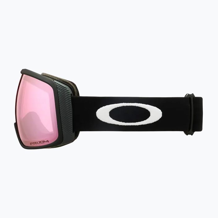 Oakley Flight Tracker matte black/prizm snow hi pink ski goggles 8