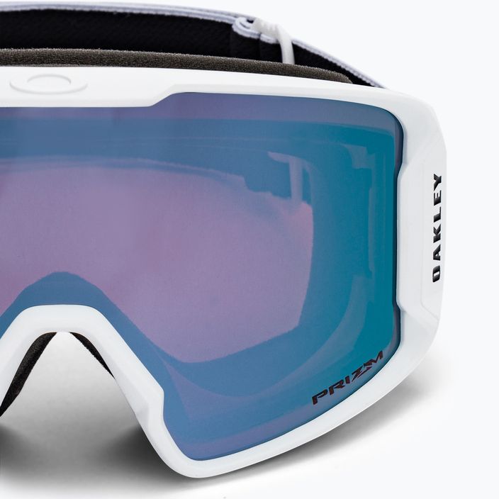Oakley Line Miner matte white/prizm snow sapphire iridium ski goggles OO7070-73 5