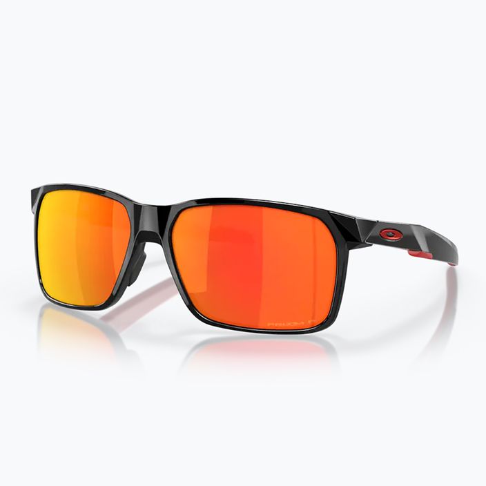 Oakley Portal X polished black/prizm ruby polarized sunglasses 6
