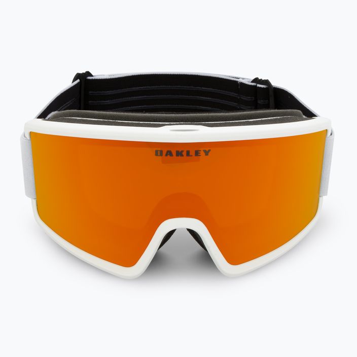 Oakley Target Line matte white/fire iridium ski goggles OO7121-07 2