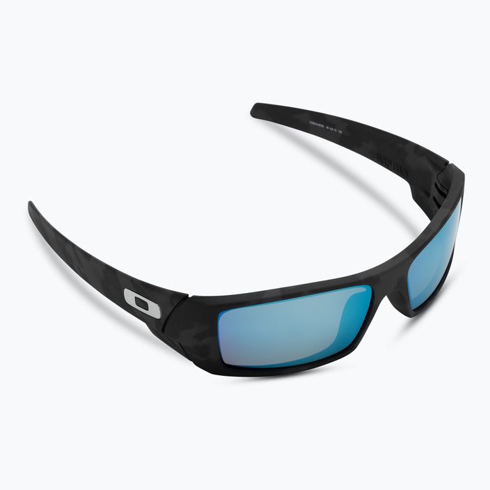 Oakley Gascan matte black camo/prizm deep water polarized sunglasses