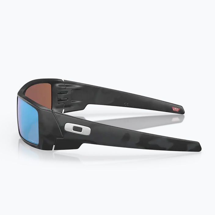 Oakley Gascan matte black camo/prizm deep water polarized sunglasses 8