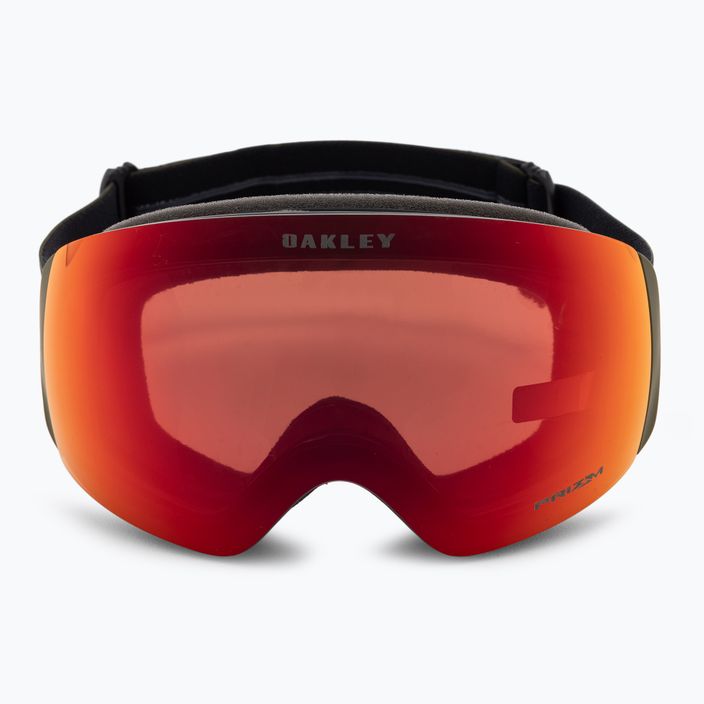 Oakley Flight Deck dark brush crystal/prizm snow torch iridium ski goggles OO7064-C1 2
