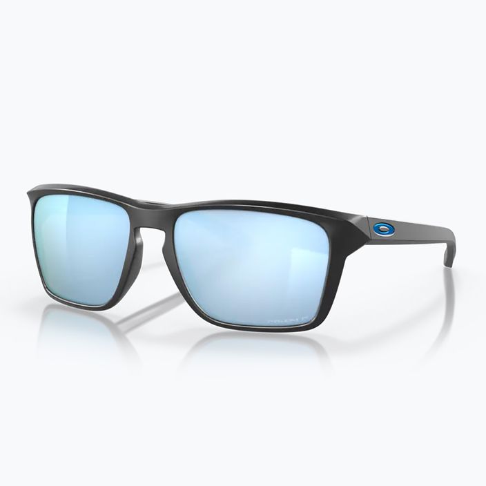 Oakley Sylas matte black/prizm deep water polarized sunglasses 5