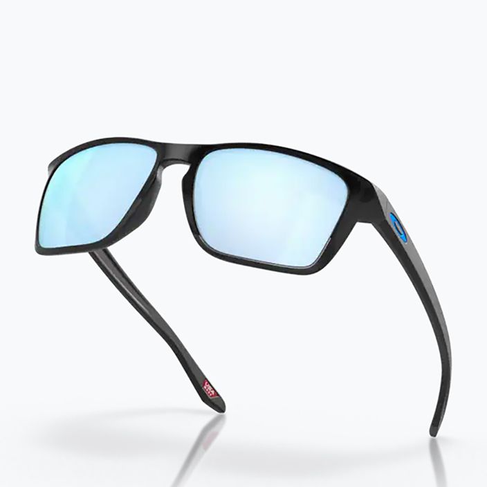 Oakley Sylas matte black/prizm deep water polarized sunglasses 8