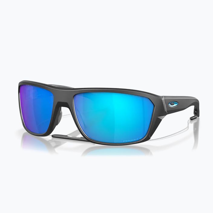 Oakley Split Shot matte black/prizm sapphire polarized sunglasses 10