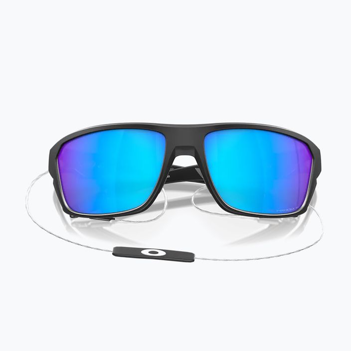 Oakley Split Shot matte black/prizm sapphire polarized sunglasses 12