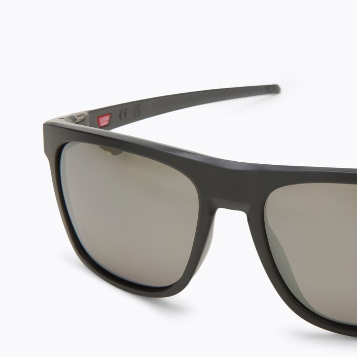 Oakley Leffingwell matte black ink/prizm black polarized sunglasses 0OO9100 5