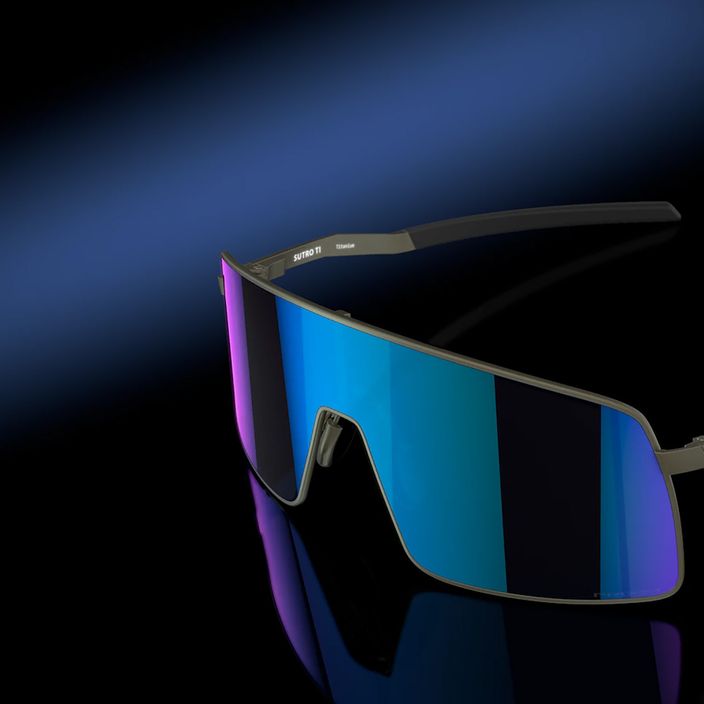 Oakley Sutro Ti satin lead/prizm sapphire sunglasses 10