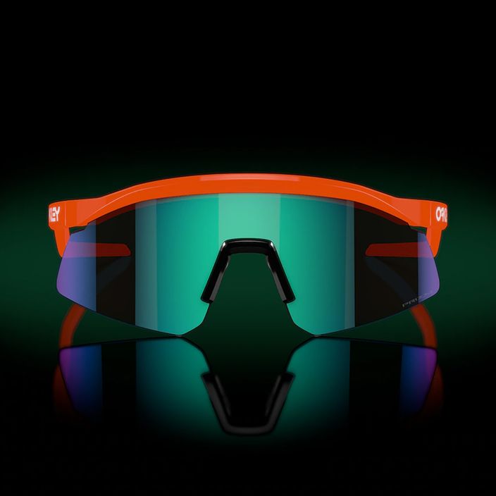 Oakley Hydra neon orange/prizm sapphire sunglasses 7