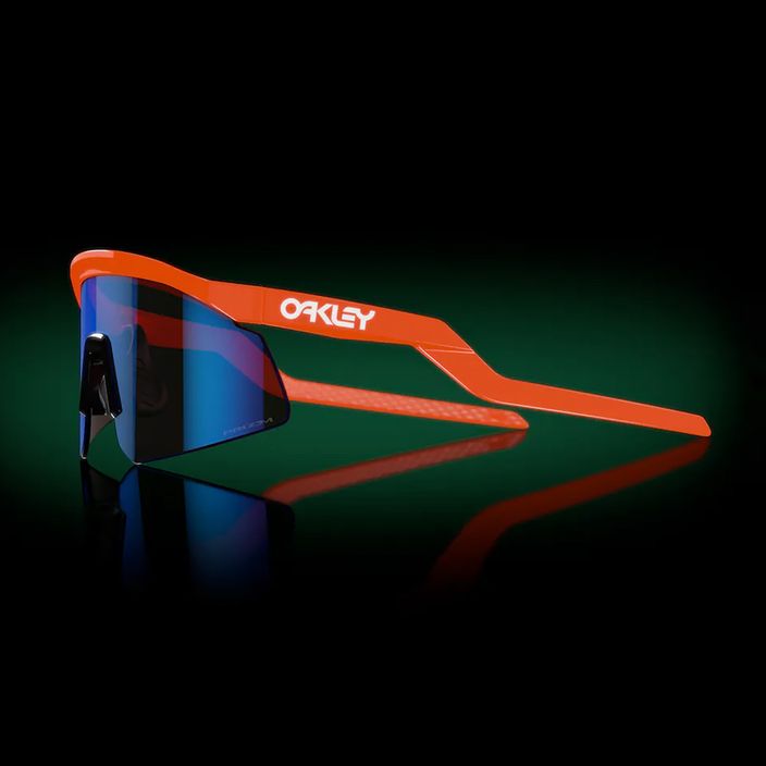 Oakley Hydra neon orange/prizm sapphire sunglasses 8